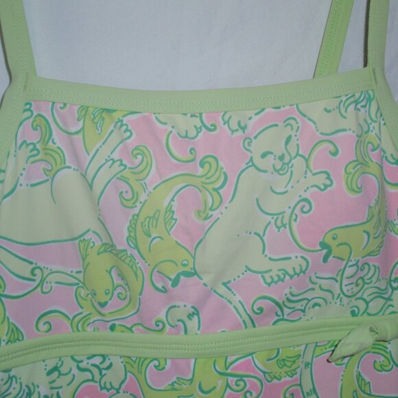 Rare Vintage Lilly Pulitzer Fried Catfish Leopard Fish Swimsuit One-Piece - Picture 5 of 16